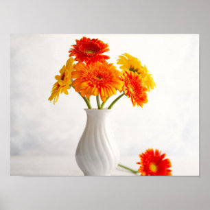 Poster Cor de queda Plantas em foto de White Vase