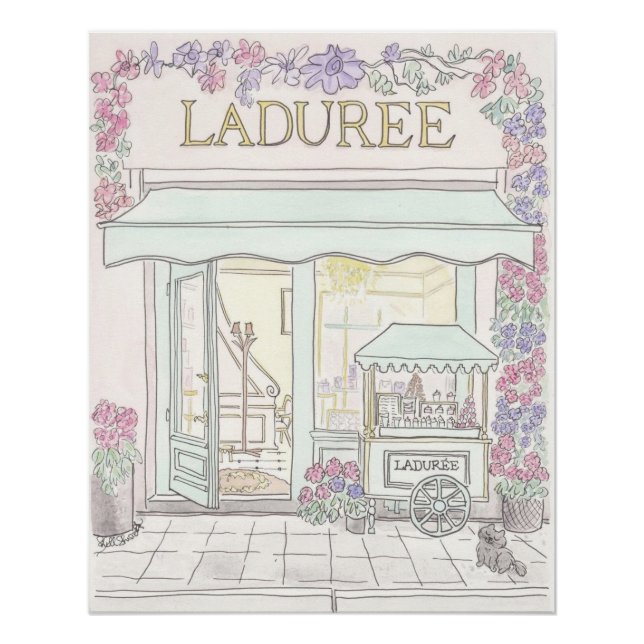 Pôster Cor-de-rosa, colagem, coquete, pré-disquete, moda, (Frente)