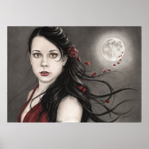 Poster cor-de-rosa da meia-noite