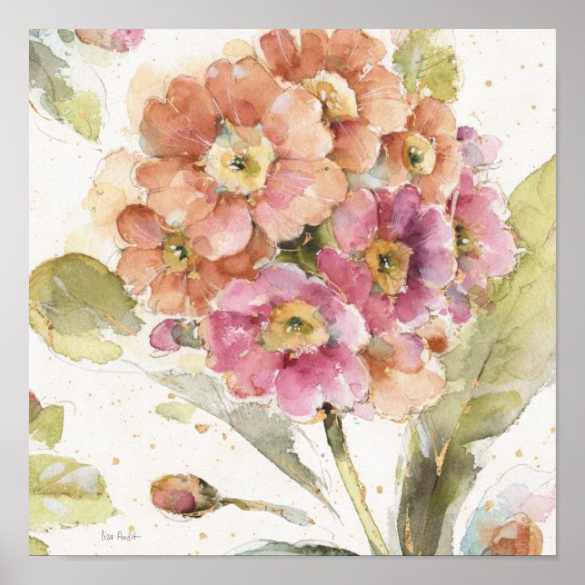 Pôster Cor-de-rosa e laranja (Frente)