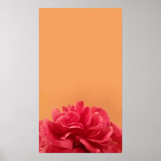 Poster Cor-de-rosa e laranja elegantes (Frente)