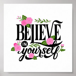 Poster cor-de-rosa, Inspiração Floral