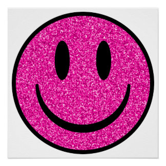 Pôster Cor-de-rosa - Sorriso brilhante