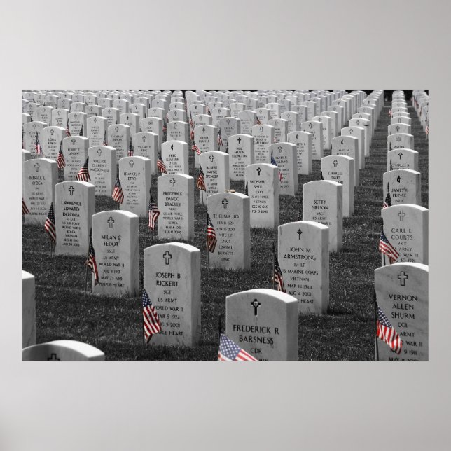 Pôster Cor dos Sinalizadores B&W Arlington (Frente)