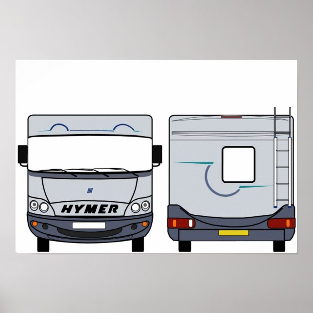 Poster Cor frontal do Hymer Motorhome (Frente)
