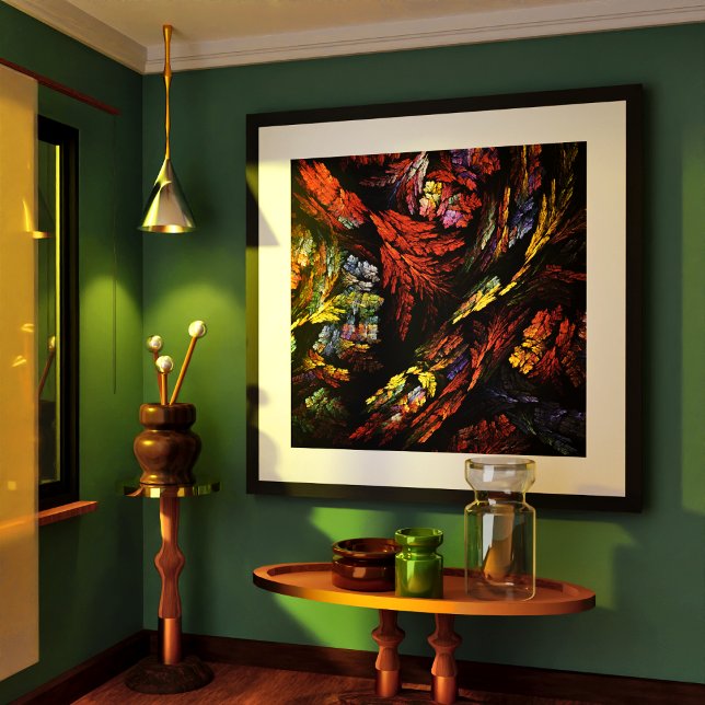 Poster Cor Harmonia Abstrato Art (Color Harmony Abstract Art Poster)