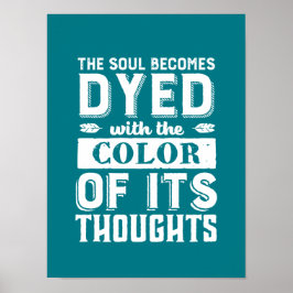 Poster Cor Inspiracional De Citação Da Sua Linda Alma