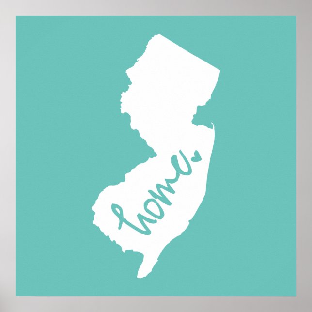 Poster Cor Personalizada de Nova Jersey Home (Frente)