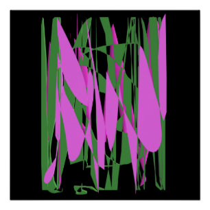 Pôster Cor verde-púrpura preta