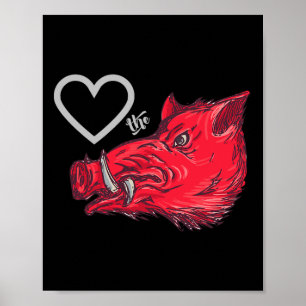 Poster Coração A Novidade Gráfica Hogs Adora O Bysketbyll