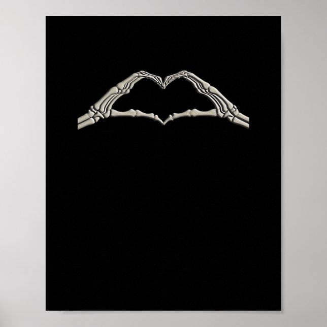Poster Coração Ativo Mãos Ósseas (Frente)