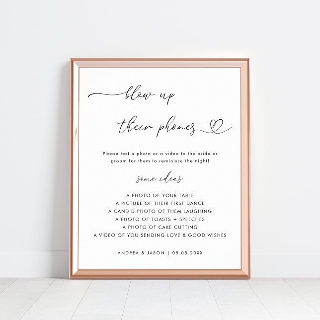 Poster Coração Aumenta O Sinal De Casamento Dos Telefones (Criador carregado)