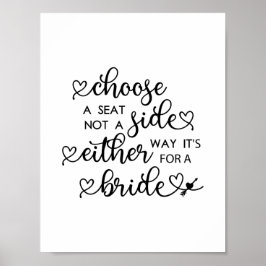 Poster Coração Bestial Escolhe Um Assento De Casamento Lé