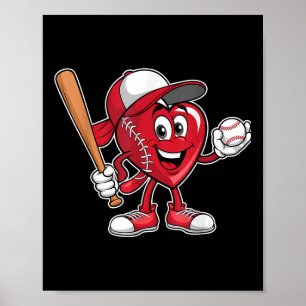 Poster Coração Bonito Jogando Dia de os namorados De Base