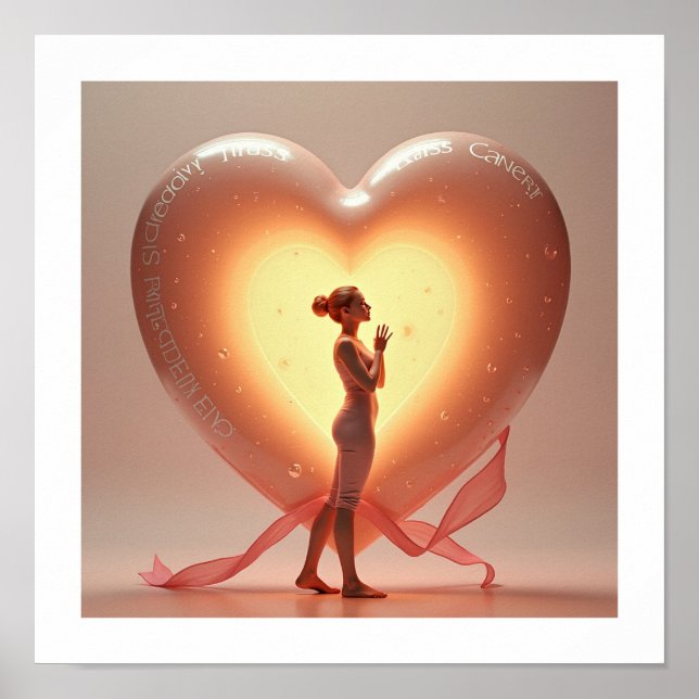 Poster Coração brilhante (Frente)