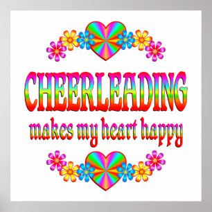 Pôster Coração Cheerleading feliz