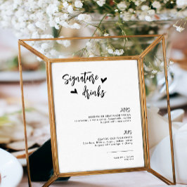 Poster Coração Chic Roda Sua Escolha Bebe Cocktails