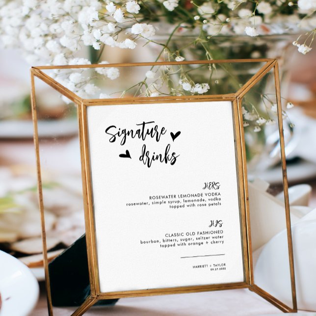 Poster Coração Chic Roda Sua Escolha Bebe Cocktails (Criador carregado)