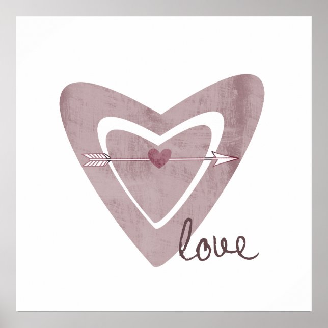 Poster Coração com Seta (Frente)