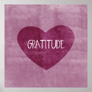 Pôster Coração da gratitude