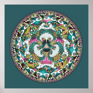 Pôster Coração da mandala 13 da rendição