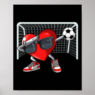 Poster Coração Dab Dia dos Namorados Jogador de Futebol A