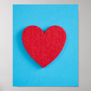 Poster Coração de Amor Vermelho