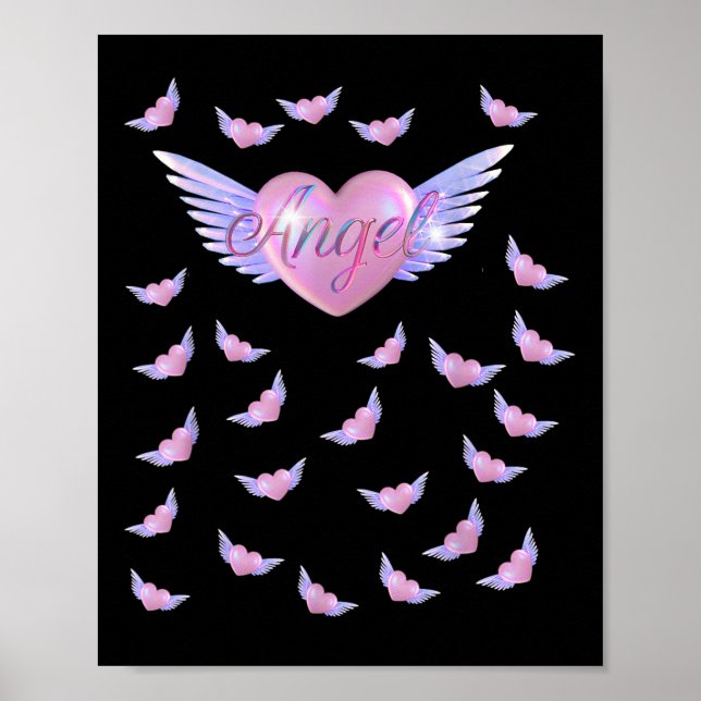 Poster Coração de Anjo Com Asas (Frente)