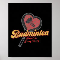 Coração de Badminton em Cada Desenho de Balanço