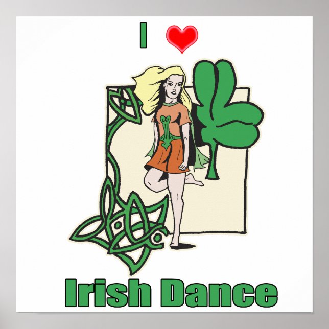 Poster Coração de dança irlandesa (Frente)