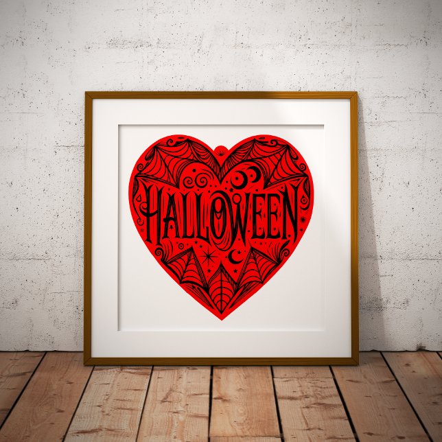 Poster Coração de Halloween, Coração Vermelho, Feriado (Criador carregado)