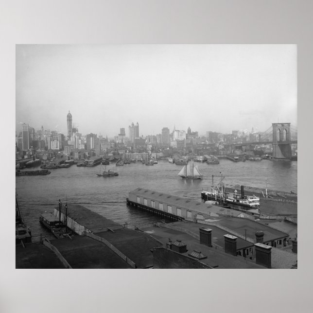 Poster Coração de Nova Iorque do Brooklyn (Frente)