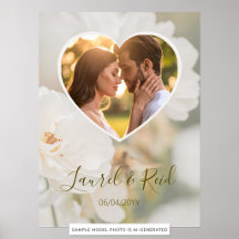 Coração de Rosa Branca Sonhadora Foto Casamento Re