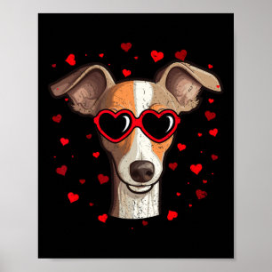 Poster Coração de São Valentão do Galgo Italiano Amantes
