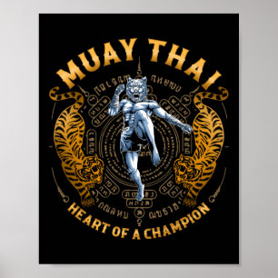 Poster Coração De Um Campeão - Kickboxing E Muay Thai Fem