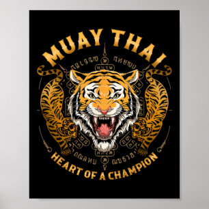 Poster Coração de um Campeão - Kickboxing e Tigre Muay Th