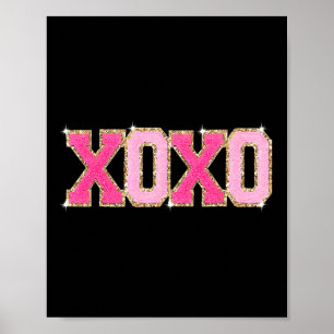 Poster Coração do Dia de os namorados Xoxo com Peça de Ch