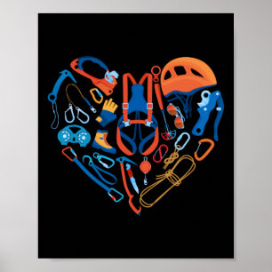 Poster Coração do Equipamento de Subida de Escala de Es