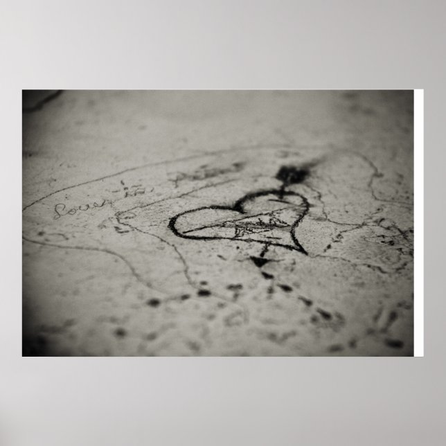 Pôster Coração do grafite (Frente)