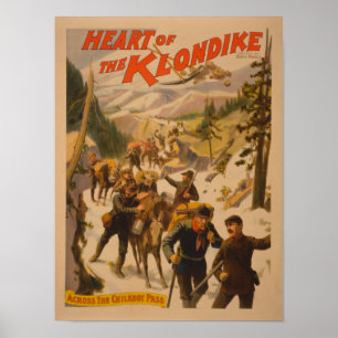 Poster Coração do Klondike - através da passagem de