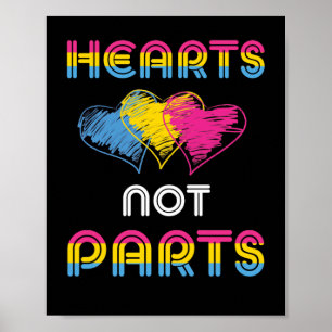 Poster Coração do Orgulho Pansexual Não Partes LGBT Af