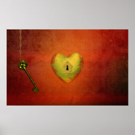 Pôster Coração do ouro com Chave