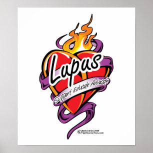 Pôster Coração do tatuagem do lúpus