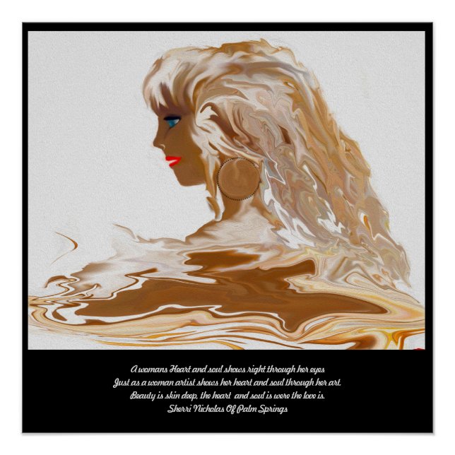 Pôster Coração e Alma feminina é onde está a beleza (Frente)