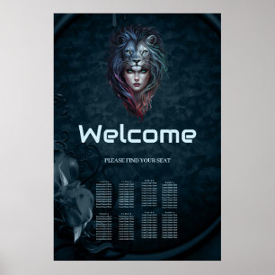 Poster Coração e força feminina de Leão