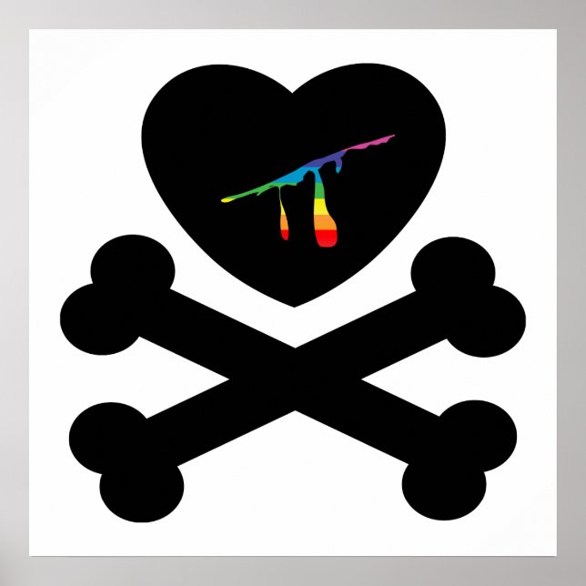Poster coração e ossos. (Frente)