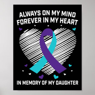 Poster Coração Em Memória Da Minha Filha Sensibilização P
