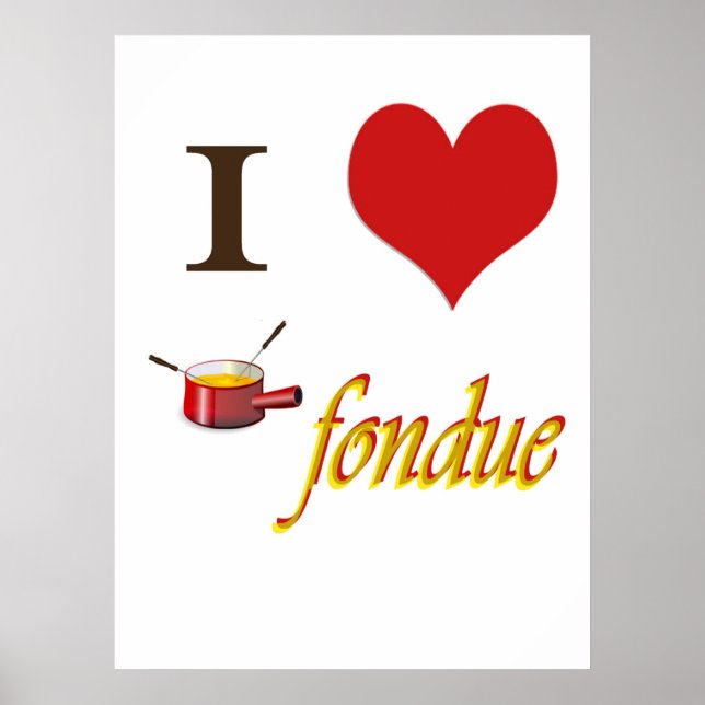 Poster coração fondue (Frente)