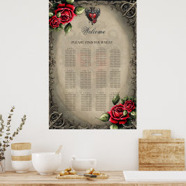 Poster Coração gótico elegante, mas místico