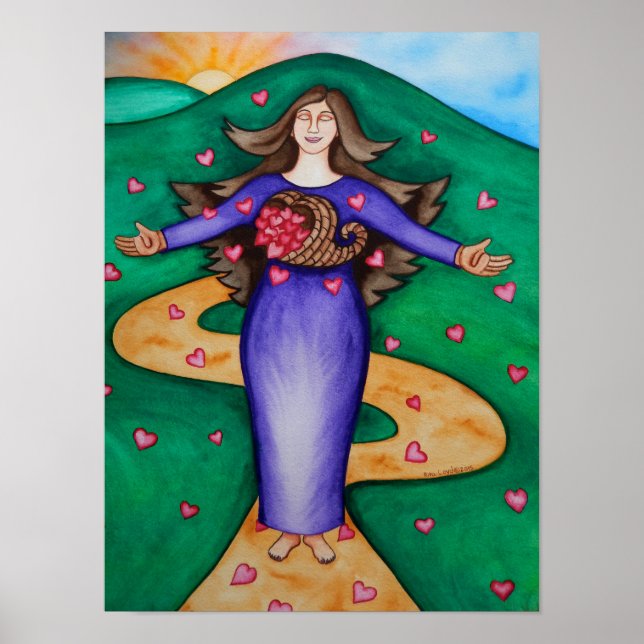 Pôster Coração Grateful (Frente)